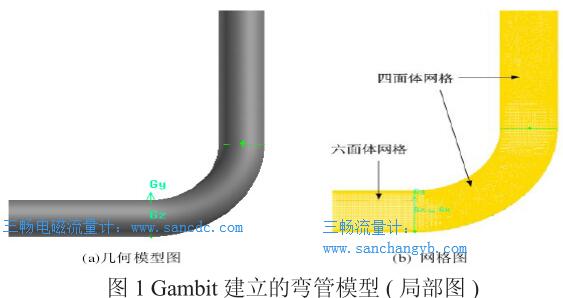 Gambit 建立的彎管模型 ( 局部圖 )